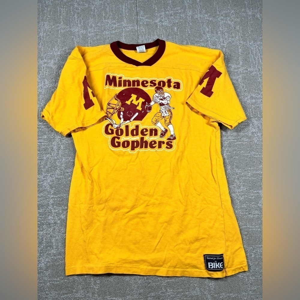 Vintage BIKE MN Golden Gophers Single Stitch Football T-Shirt Womens XL